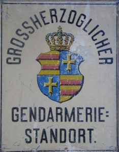 Dienststellenschild 1867-1919
